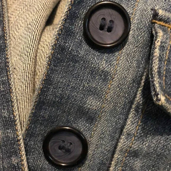 INC Adorable Sequins Rhinestones & Metallic Cropped Denim Jacket-4P-#0051 - Picture 4 of 7